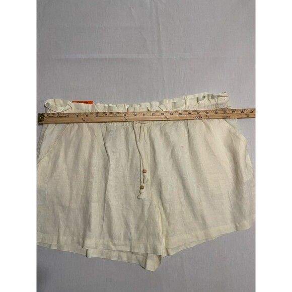 Hang Ten Women’s Cream Drawstring Shirts Beaded Tassels 4” Inseam Sz XXL - Picture 12 of 14